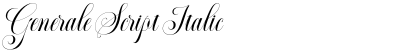Generale Script Italic